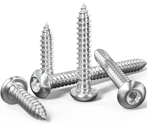 YOOPIN 60PCS Torx Security Screws M4×25mm, 304 Stainless Steel Screws 25mm, Torx Pan Head Screw, Stainless Steel Self-Tapping Screw for DIY Woodwork and Furniture Repairs