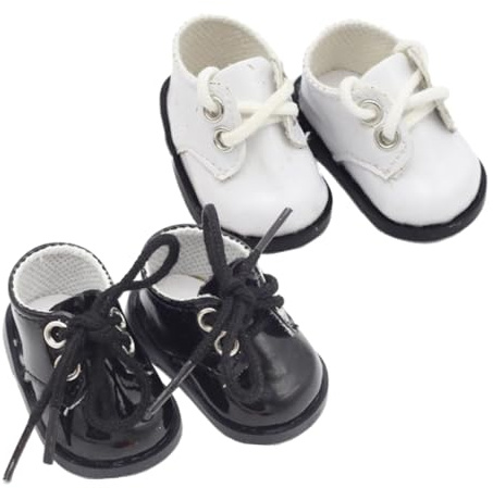 Zapatos de Muñeca Deportivos Mini de Cuero, 2 Pares