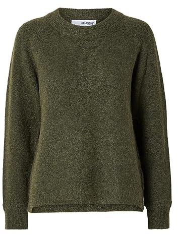 Selected Femme Maglione Femminile a Maniche Lunghe, Kalamata, L