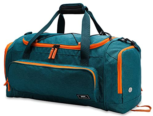 MIER Large Gym Bag for Men 60L Duffel Bag with Shoe Compartment Olive Green