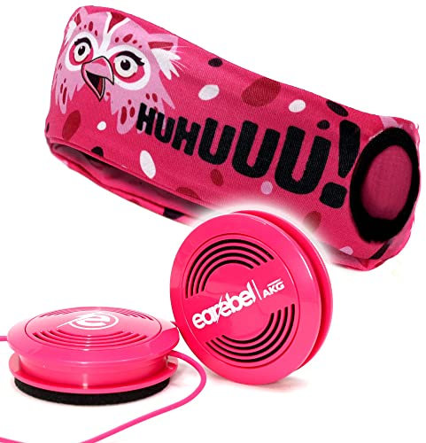 Earebel Kinderkopfhörer Mädchen Pink - Kein Druck auf oder in den Ohren - Ohne Einstellen universell passend und superbequem, der ideale Kopfhörer für Auto Kindersitze und Lange Reisen