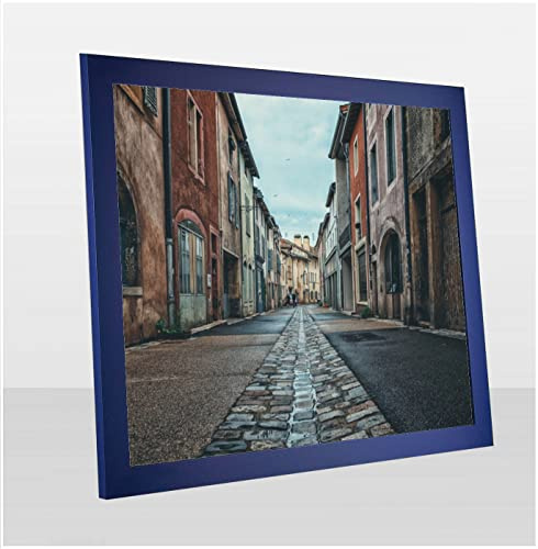 Orion Deluxe Bilderrahmen Posterrahmen 49x36 cm Puzzlerahmen Blau Ozeanblau Marineblau Kunstglas Klar Hintergrund Weiss