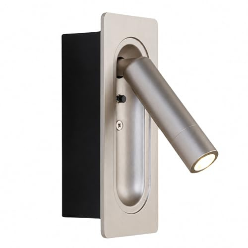 Moddeny Applique Da Parete Da Lettura Semplice Da Incasso, Applique Da Parete Girevole A 350 ° Sinistra E Destra, Faretti Da Parete A LED Da 6,69 Pollici, Faretto Da Lettura In Alluminio