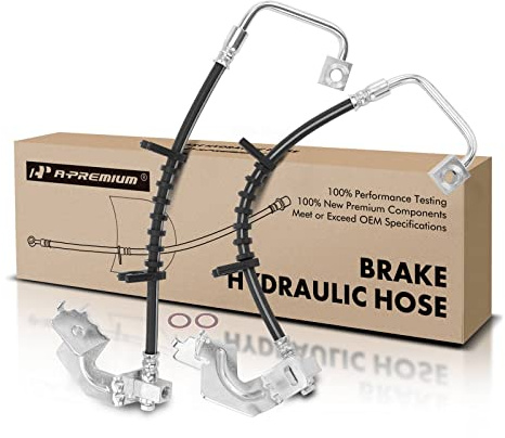 A-Premium Rear Outer Brake Hydraulic Hose Compatible with Dodge, Chrysler and Volkswagen Models - Grand Caravan 2008-2011, Town & Country 2008-2011, Routan 2009-2011 - Replace# 4721975AA(Pack of 2）