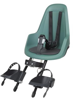 BOBIKE 8012500006 Go Mini Siège Vélo Avant pour Bébés et Tout-Petits pour Tube de Direction – Sûr, Réglable, Confortable et Élégant pour Bébés de 9 Mois à 3 Ans, Jusqu’à 15kg, Menthe