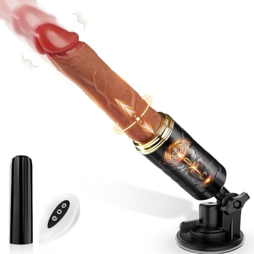 Vooloka Sex Toys Wild Thrusting Dildo Vibrator with 7 Vibrating & 7 Thrusting, Realistic Vibrators Sex Machine Toy with Strong Suction Cup, Remote Control Vibrator G Spot Anal Men Women Couples 2.0