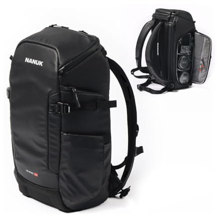NANUK N-PVD 30L Kamerarucksack - Wasserabweisend mit Regenschutz, passend für 2 Kameras, Drohne, Stativ & 16 Zoll Laptopfach, Handgepäck zugelassen - für Fotografen, Reisen & Wandern - Schwarz
