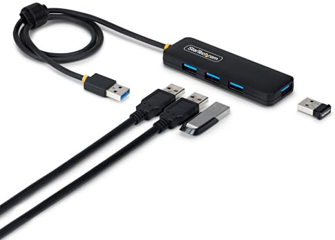 StarTech.com Hub USB-A de 4 Puertos - 5 Gbps - Concentrador USB-A a 4 Puertos USB-A Portátil