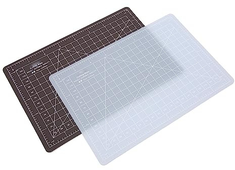 Lot de 2 Tapis de Découpe Auto-cicatrisants en PVC A5, Parfaits pour le Matelassage, la Couture, L'artisanat, le Modélisme, Léger et Portable