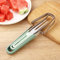 Wassermelonen Schneider,3-in-1 Wassermelonen Schneider Edelstahl,Sommer Melonenschneider Edelstahl, geeignet für Wassermelone,Melone,Papaya (grün)