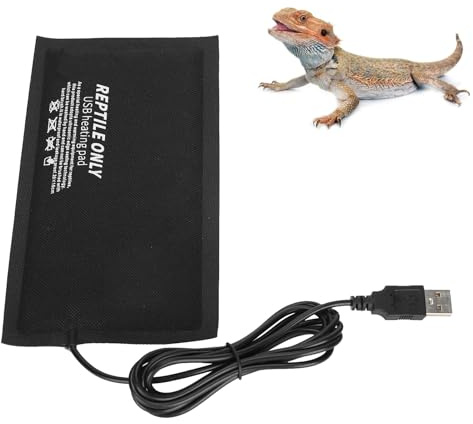 Leoapcat Tappetino Riscaldante Rettili,4W Temperatura Costante 45 ℃ Tappetino Riscaldante Terrario Resistente Acqua e Umidità Non Adesivo per Rettili Tartaruga,Serpenti,Lucertola,Acquario 20x10CM
