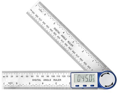 MagiDeal Règle de d'angle numérique, rapporteur, règle de niveau, outil de mesure d'angle en acier inoxydable, règle d'affichage pour