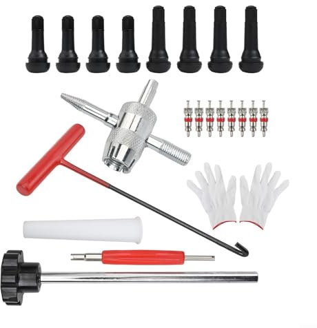 Kit di strumenti di ricambio compatto per valvola pneumatica, per assistenza stradale e riparazioni