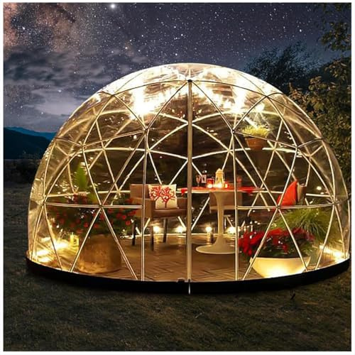 Tenda trasparente a bolle per campeggio all'aperto, riunioni di famiglia e osservazione delle stelle, ideale per feste in giardino e festival musicali