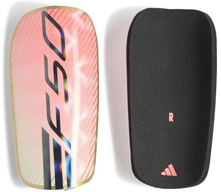 adidas Mixte F50 EU Club Shin Guards Shin_Guard, Solar Turbo/Ivory/Gold met., L