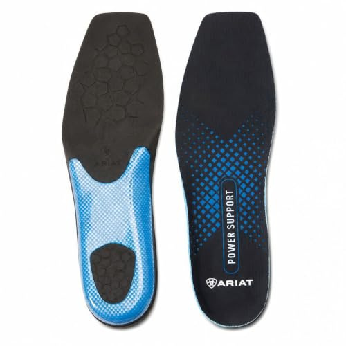 ARIAT Men's Power Support Insole, Wide Square Toe, Molded Arch and Heel Support, Rebound Foam Cushioning, Moisture-Wicking, Boot Insole Replacement, 9.5
