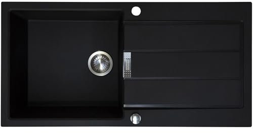 Franke Sirius S2D611CB 1.0 Bowl Tectonite Carbon Black Reversible Kitchen Sink