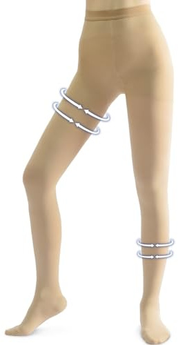 Beister Collant de Contention Femme & Homme à bout fermé Longues, 20-30mmhg Bas de Contention Classe 2 Médicale Soutien Graduel Chaussette de Contention, Pantalons serrés pour Les varices, l'œdème