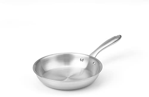 CHEF TOPF 5-ply Stainless Steel Frying Pan 8inch, Full 5-Ply Clad Construction Professional Grade Pan, Brushed Finish, Induction Cooking Pan, Oven Safe, Dishwasher Safe