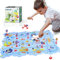 YOOYID Puzzle Track Spielzeug mit Flugzeug Schienenfahrzeug für Kinder Alter 3-5, Kleinkind Puzzle Track Playset Autorennbahn Racer Track Spielzeug für 3 4 5 6 Jahre alte Jungen Mädchen