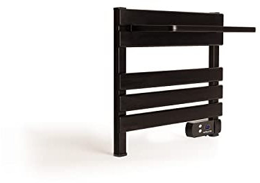 CREATE / Warm Towel Mini/Toallero Eléctrico de Suelo o Pared Negro con Estante / 52,3x8x55,8cm / Bajo Consumo, secatoallas, silencioso, Ultrafino, 150 W