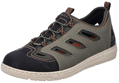Rieker Herr 08665 halvskor, Grön kombi, 43 EU
