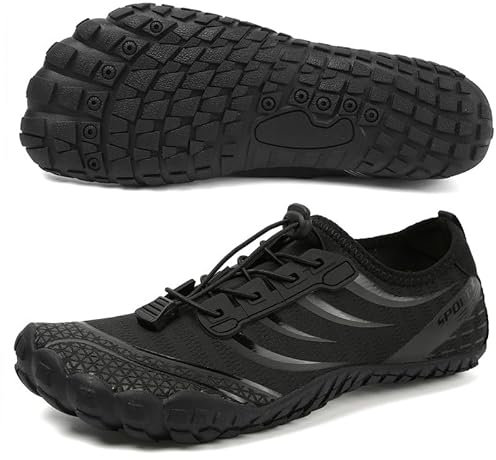 ziitop Barfußschuhe Herren Wasserschuhe Damen Barfußschuhe Damen Wasserschuhe Herren Aquaschuhe Strandschuhe Schnell Trocknen Surfschuhe Schwimmschuhe für Beach Pool Surfen Yoga(Schwarz 39EU)
