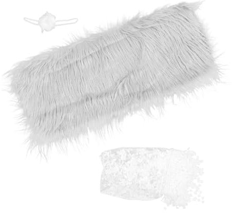 Hemobllo 1 Satz Baby Stirnband Baby Kopfband Baby-Fotoshooting-Outfit Babykleidung Flauschige Decke für Baby Elastizität Decke Wickeln 3-teiliges Set Kamera Tasche Kleine Requisiten Acryl