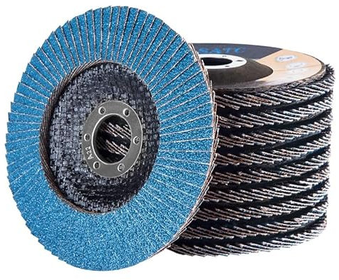 S SATC Fächerscheibe 125 Korn 120 für Metall Holz Stahl Schnelles und Präzises T29 Schneiden Lamellenscheiben 10 Stück Blau Schleifmopteller Schleifscheiben 125mm Winkelschleifer