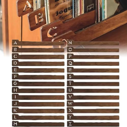 Separadores de discos de vinilo Guía organizativa con letras de la A a la Z 26 Artículos Separadores de Discos de Vinilo, Separadores de Letras
