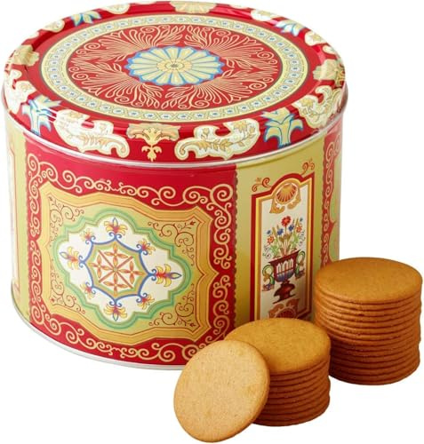 Nyakers Pepparkakor Swedish Ginger Snaps, Vegan Cookies, Dairy-Free Snacks, Gourmet Cookies, Thin and Crispy Ginger Snap Food Gift for Christmas, New year Packed in Beautiful Tin Sold by Snackify