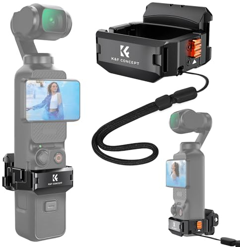 K&F CONCEPT Cadre d'extension Adaptateur Cage Support avec Clod Shoe et Courroie pour DJI Osmo Pocket 3