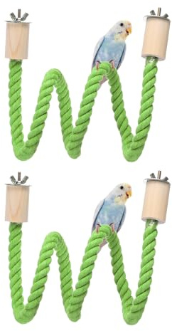 QUARKZMAN 2 39 Pcs Posador De Cuerda para Aves Pulgadas Verde Claro