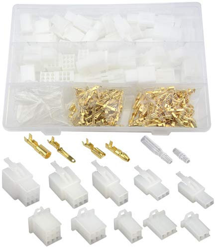 WMYCONGCONG 400 PCS 2.8mm 2 3 4 6 9 Pin Automotive Electrical Wire Connectors Pin Header Crimping Wire Terminals and 25 Kits 4mm Car Motorcycle Terminal Wire Connector