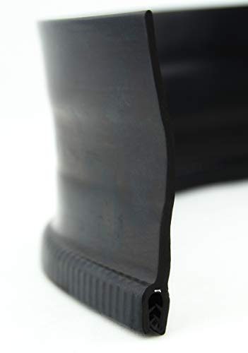 DF22 Dichtungsprofil von SMI-Kantenschutzprofi - Klemmbereich 2-4 mm - mit Dichtung oben aus EPDM Moosgummi - Fahnendichtung - einfache Montage selbstklemmend ohne Kleber (3 m)