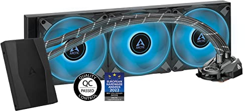 ARCTIC Liquid Freezer II 420 RGB (incl. Controller) Sistema di Raffreddamento Dissipatore Liquido ad Acqua per CPU AIO con RGB, pompa controllata PWM, 200-1900 RPM, LGA1700 compatibile - Nero