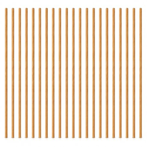 Wooden Broom Handle Stick Pole for Floor Mop Handle Brush Broom 4ft (48 inches) Long x 15/16 (23/24mm) Diameter Long Wooden Sticks for Rake, Hoe or Broom (15/16 (23/24mm), PACK OF 50)