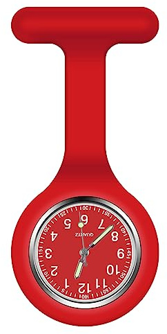Vicloon Montre à Gousset D'infirmière, Infirmière Montre Broche en Silicone avec Broche pour Infirmières et à Tout Autre Professionnel de la Santé
