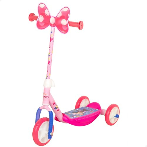 Trottinette Minnie à 3 Roues pour Filles à partir de 2 Ans avec Direction réglable en Hauteur.