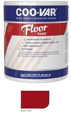 CooVar Floor Paint - Bright Red - 5 Litre