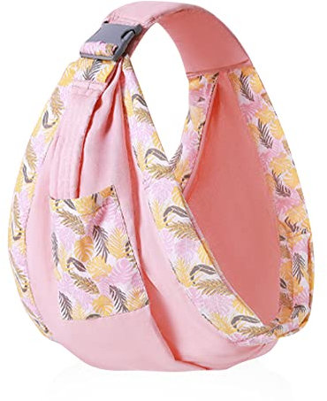 LAT Atmungsaktiv Baby Tragetuch, Verstellbare Koala Tragetuch, Multifunktionale Babytrage, 3D Netzstoff Babytrage für Neugeborene Kleinkinder bis 20KG (Rosa, C)