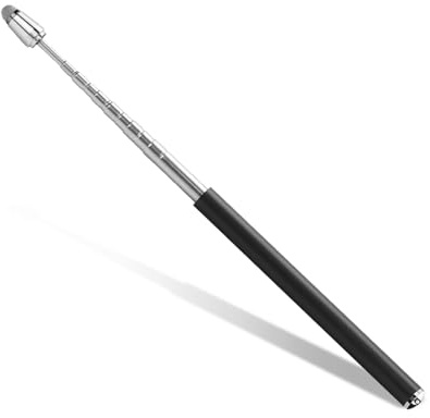 Puntero telescópico para profesores, lápiz capacitivo de mano extensible negro, herramienta de señalización de enseñanza para conferencias, presentaciones, reuniones