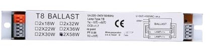 ZMZYELPECB 1pcs T8 2x18/30/58W Ballast électronique instantané for Lampe Fluorescente Universelle(58W)