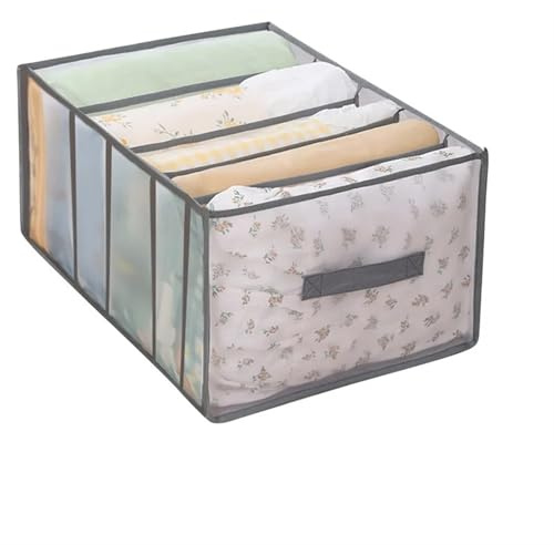 Cajas De Almacenamiento Plegables Funda de edredón de gran capacidad, almacenamiento de 5 rejillas, Sábana, chaqueta, toalla de baño, organizador, compartimento de malla, caja de almacenamiento for ah