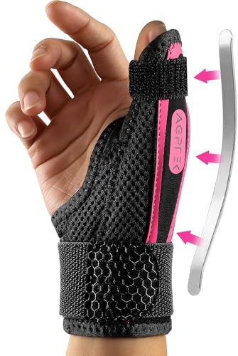 AGPTEK Tumortros med avtagbart stöd, Thumb Supporthållare, rosa, S | Bekväm rhizartros ortos, lindring av smärta vid radial tendovaginit, triggerfinger