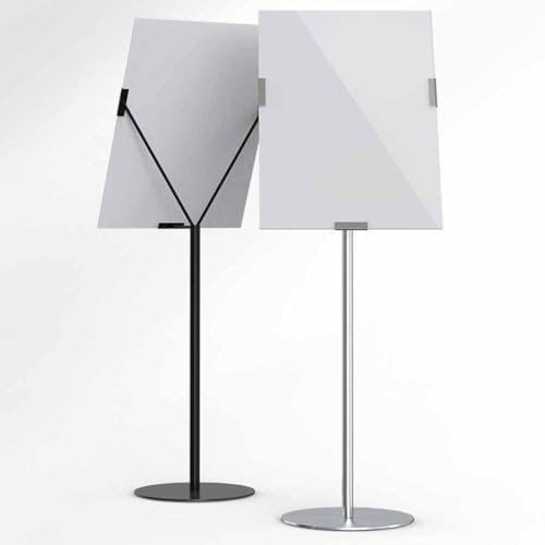 LXHELIVERY 1 Supporto per Poster, Supporto da Pavimento Regolabile, per Cornice per Cartello in Alluminio per Fiere Commerciali(Nero,52x70x124 cm)