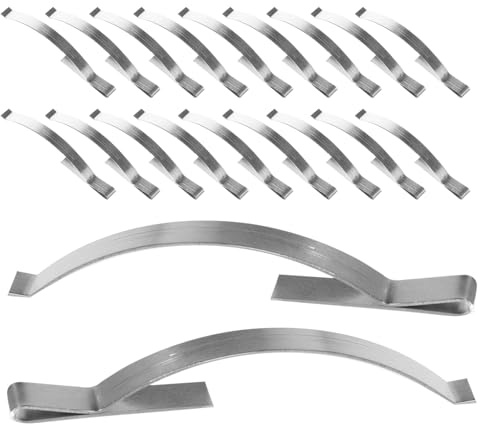 Operitacx Clips de Resorte Planos para Mosquitero de Ventana 60 Piezas, Fijadores de Acero Inoxidable para Pantalla Antivibración, Soporte de Montaje en Esquina para Marcos