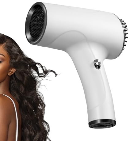 Sèche-Cheveux Sans Fil | 500W Séchoir à Branchement pour Séchage Rapide - 2 Vitesses Faible Bruit avec Batterie Rechargeable | pour Femmes Hommes Maison Chambre Dortoir Voyage