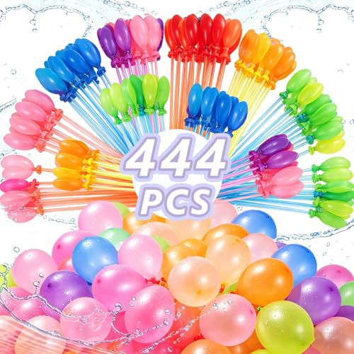 NEXVORA Water Balloons for Kids 444 Pack Quick Fill Self-Sealing