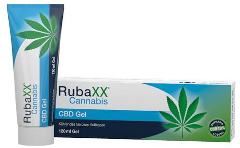 Rubaxx® Cannabis CBD Gel [120 ml] – EXTRA HOCH DOSIERT – Cannabissalbe mit Menthol & Minzöl – THC-frei